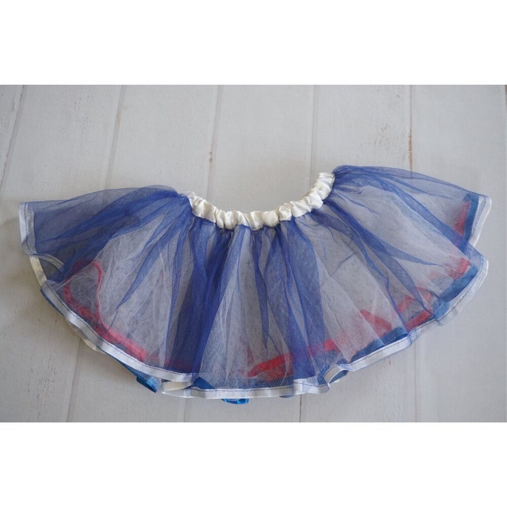 Red/Blue/White Patriotic Girls Tutu Tulle Skirt - O/S
